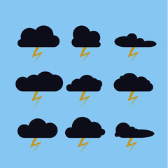 set of weather icons