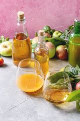 Variety of apple drinks