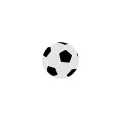 Fototapeta na wymiar Football ball icon in black and white simple vector icon. Soccer ball illustration.