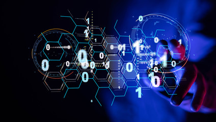 Software, web development, programming concept. Abstract Programming