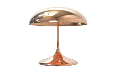 3d Illustration of a mid century modern table lamp on white background