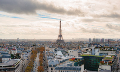 Naklejka premium view of paris from eiffel tower