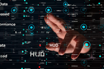 pressing document icon over computer binary code