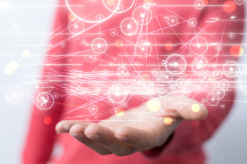 Big data visualization. Network connection structure