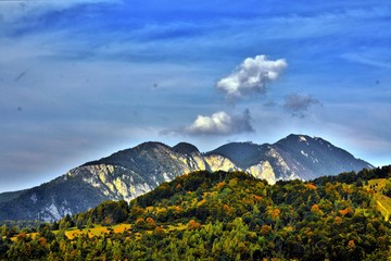 landscape with Bucegi mountains