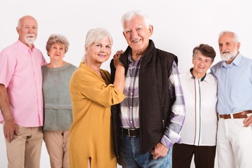 Portrait of older friends