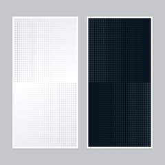 Black and white contrast halftone banner set