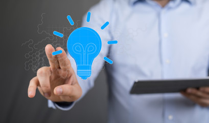 Innovative idea in business - hand concept design..