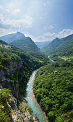 Tara Canyon summer top view (Montenegro).