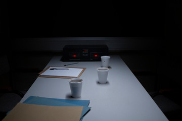 Police Custody Interview Suite - Moody, Subdued Lighting