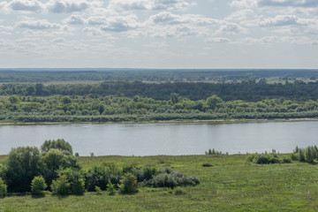 landscape river and clouds