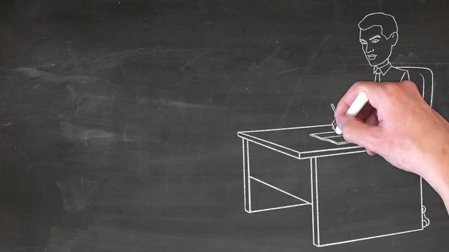 maitre et eleves tableau noir