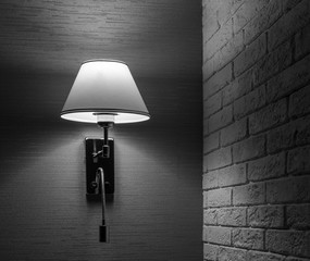 Lamp against wall