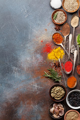 Set of various spices and herbs