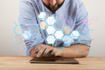 Cloud computing concept - connect to cloud