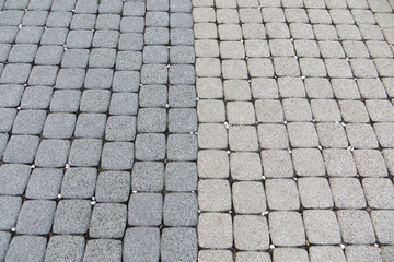 pavement of cobblestones