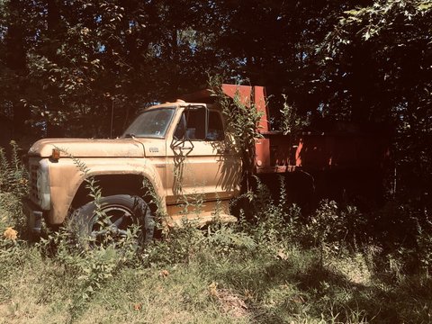 abandoned old car