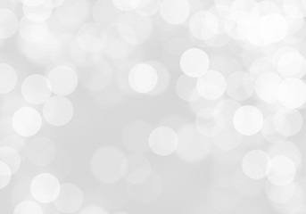 silver and white bokeh lights defocused. abstract background