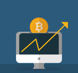 cryptocurrency and dollar finance icons design