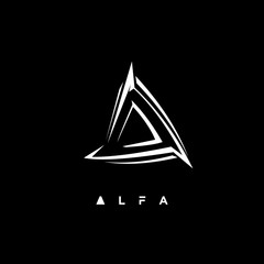 alfa initial logo - obrazy, fototapety, plakaty