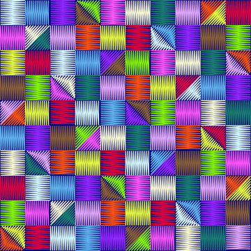 Bright, shiny geometric square seamless pattern " Embroidery"