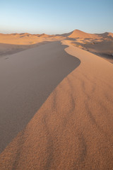 View of the Merzouga Dunes in the Sahara Desert