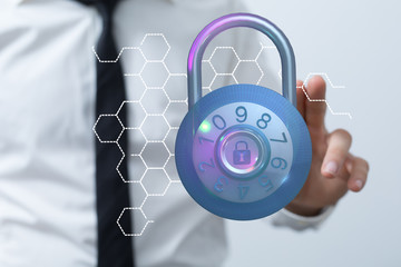 security data code digital in hand