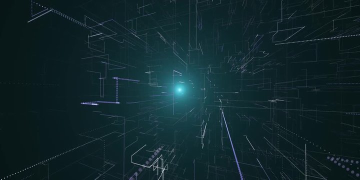Amazing Animation 3D of Flying through Data Transfer