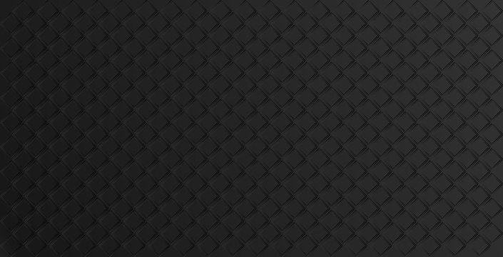 Black geometric abstract background with rhombuses, tile pattern. Vector illustration