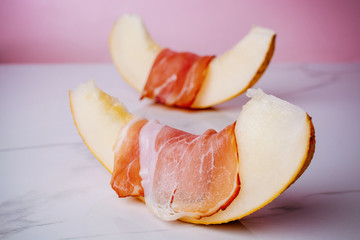 Smoked Ham Slices with Melon