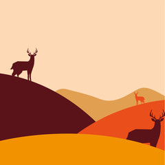 Naklejka premium happy autumn season flat design