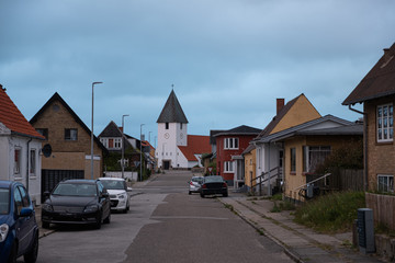 Fototapeta na wymiar HIRTSHALS, DENMARK - JULY, 2019: Hirtshals is an important port town in North Jutland. Scandinavia, Europe.
