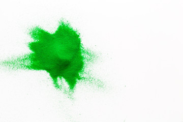 Modern design for blor with green sand texture on white background top view mockup