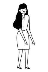 Isolated avatar woman vector design