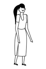 Isolated avatar woman vector design