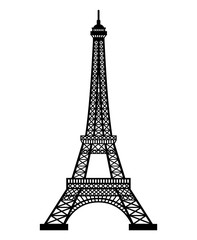 Eiffel tower. Paris city. Vector illustration