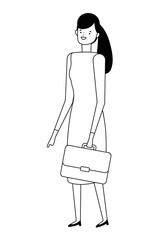 Businesswoman avatar cartoon design vector illustration