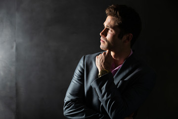 Fototapeta premium Portrait of handsome man
