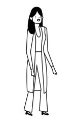 Isolated avatar woman vector design