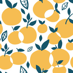 Abstract orange vector seamless pattern