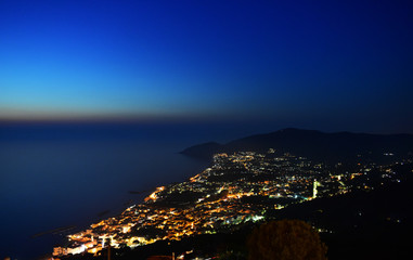 Una bella notte estiva a Castellabate nella regione italiana Campania