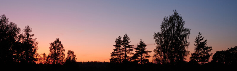 Schöner Sonnenuntergang Hintergrund Banner türkis rot rosa