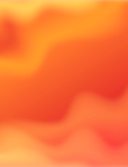 Orange and red waves. Abstract graphics for web design. Modern style with the transition of one color to another © elfhame