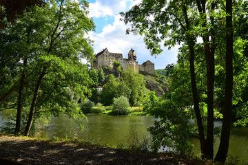 Fototapeta na wymiar Loket castle medieval architecture landmark, Czech Republic