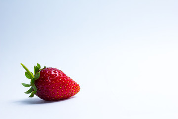 ripe strawberries on a white background