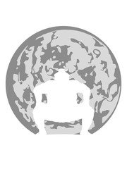 sumoringer mond nacht logo sumo sport ringer asiatisch japanisch ringen pose kämpfen hocke dick fett cool lustig stark kämpfen chinesisch groß design clipart