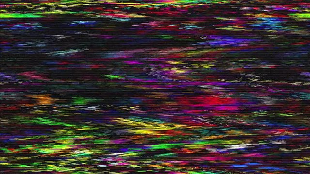 Abstracto de interferencias en color de televisi&oacute;n anal&oacute;gica 