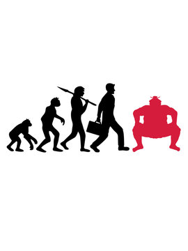 sumoringer evolution of sport born to sumo ringer asiatisch japanisch ringen pose k&auml;mpfen hocke dick fett cool lustig stark k&auml;mpfen chinesisch gro&szlig; design clipart