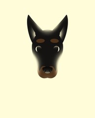 illustration of head of dog