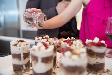 Group of people together at a cocktail party